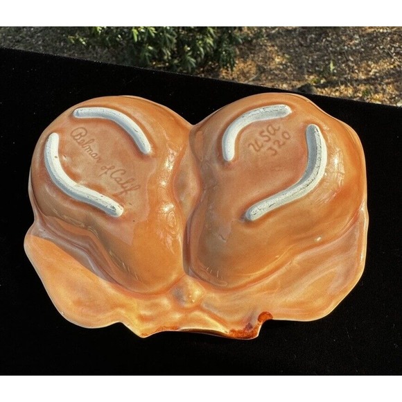 Vtg Belmar of California Pottery Perfect Pair Pear Double Spoon Rest #320 -A21 - Picture 6 of 10